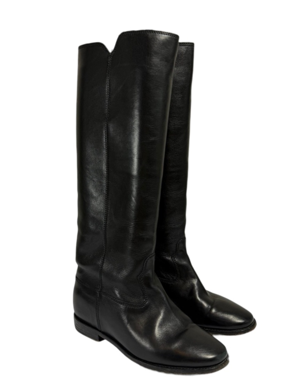 ISABEL MARANT Chess Leather Boots in Black Size 40